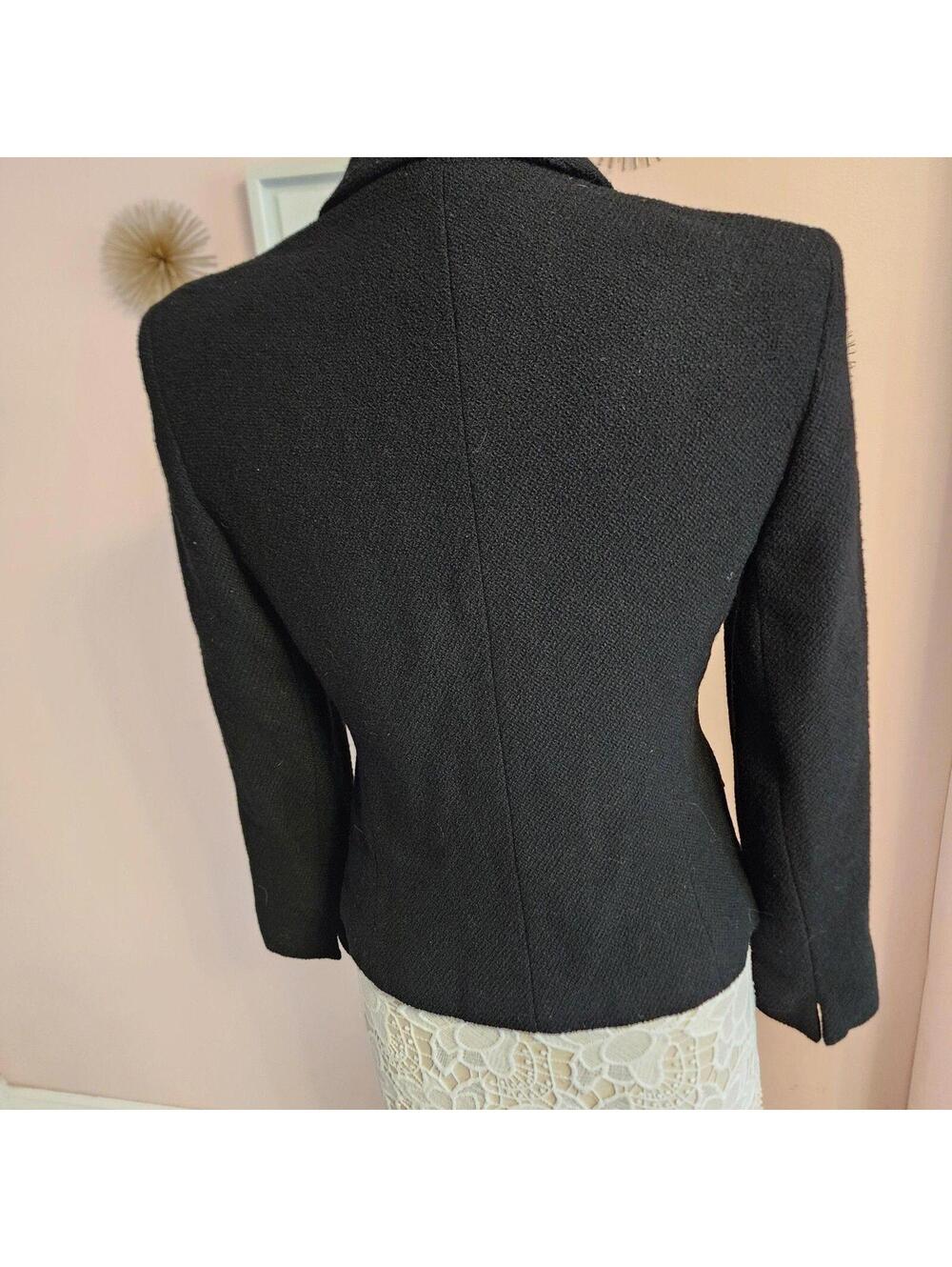 Vintage Jigsaw England Textured Black Blazer Jacket Women's Size 10 EUC - Picture 2 of 9
